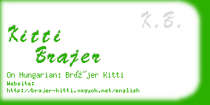 kitti brajer business card